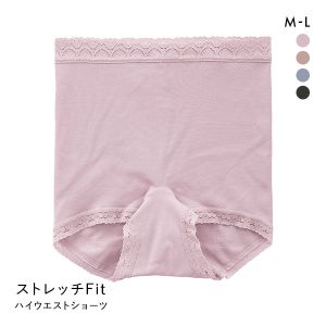 クロスコ KUROSUCO ショーツ お腹すっぽり 深め ハイウエスト 一分丈 日本製 綿混 ストレッチ 単品