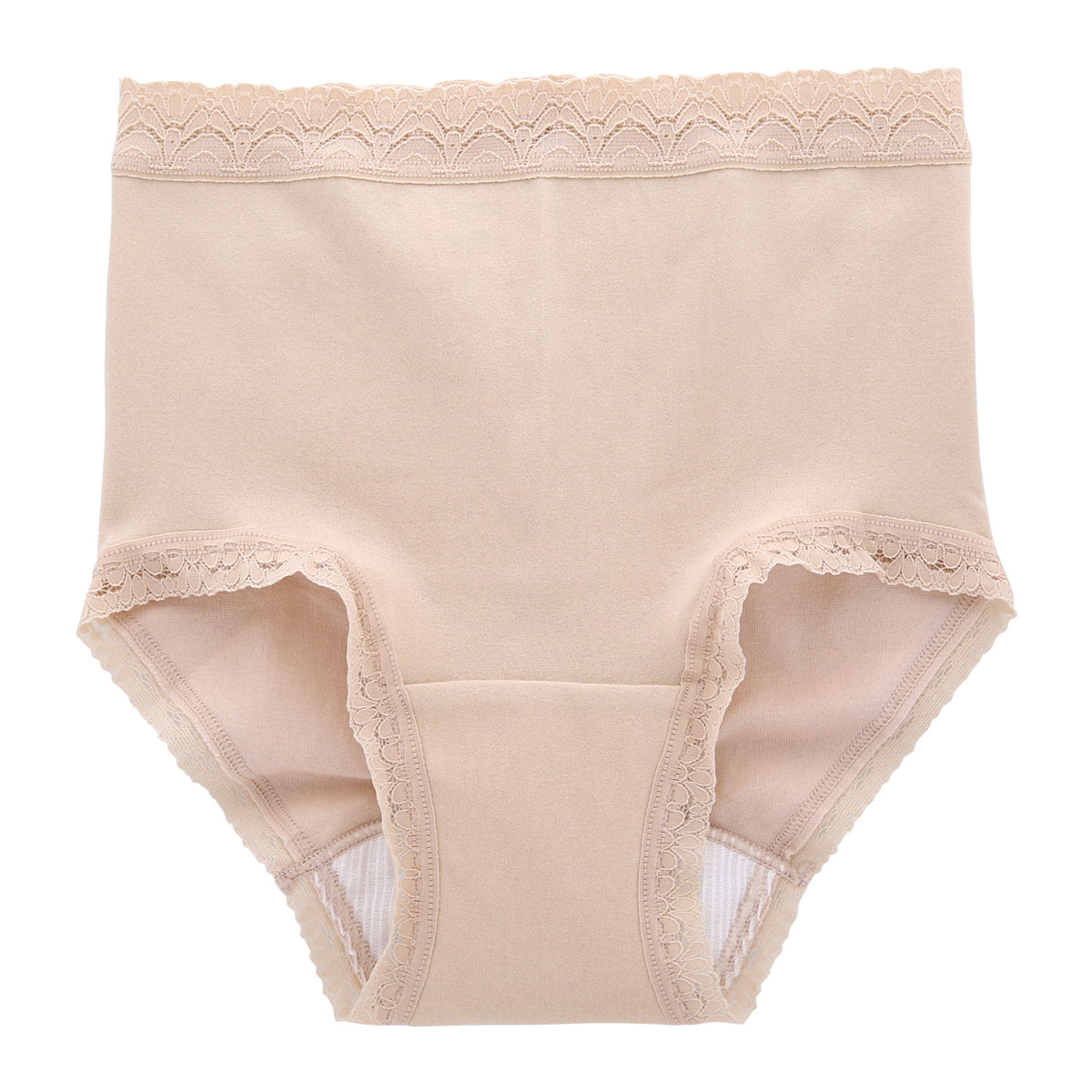 吸水スパンショーツ 吸水ショーツ 日本製 綿混 お腹すっぽりFit 軽失禁 消臭 レディース 単品(MO-モカ-M)