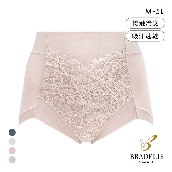ブラデリス すらっと細見え 立体設計 補正ショーツ 綿混 快適 M-5L 吸汗速乾 おなかおさえ らくちん おしりすっぽり