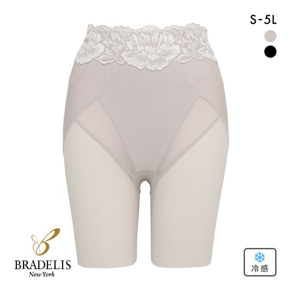 ブラデリス はくだけ上向き おしりPライン ラッピングショーツ ロング S-5L 大きいサイズ ハイウエスト 接触冷感 吸汗速乾 綿混