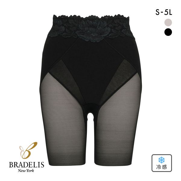 ブラデリス はくだけ上向き おしりPライン ラッピングショーツ ロング S-5L 大きいサイズ ハイウエスト 接触冷感 吸汗速乾 綿混