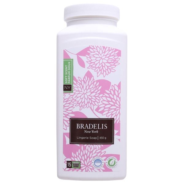 ブラデリスニューヨーク ランジェリーソープ 洗濯用洗剤 パウダー 450g 約90-180回分 クエン酸 重曹 黄ばみ予防 血液汚れ つけ置き5分 カナダ産 BRADELIS NY