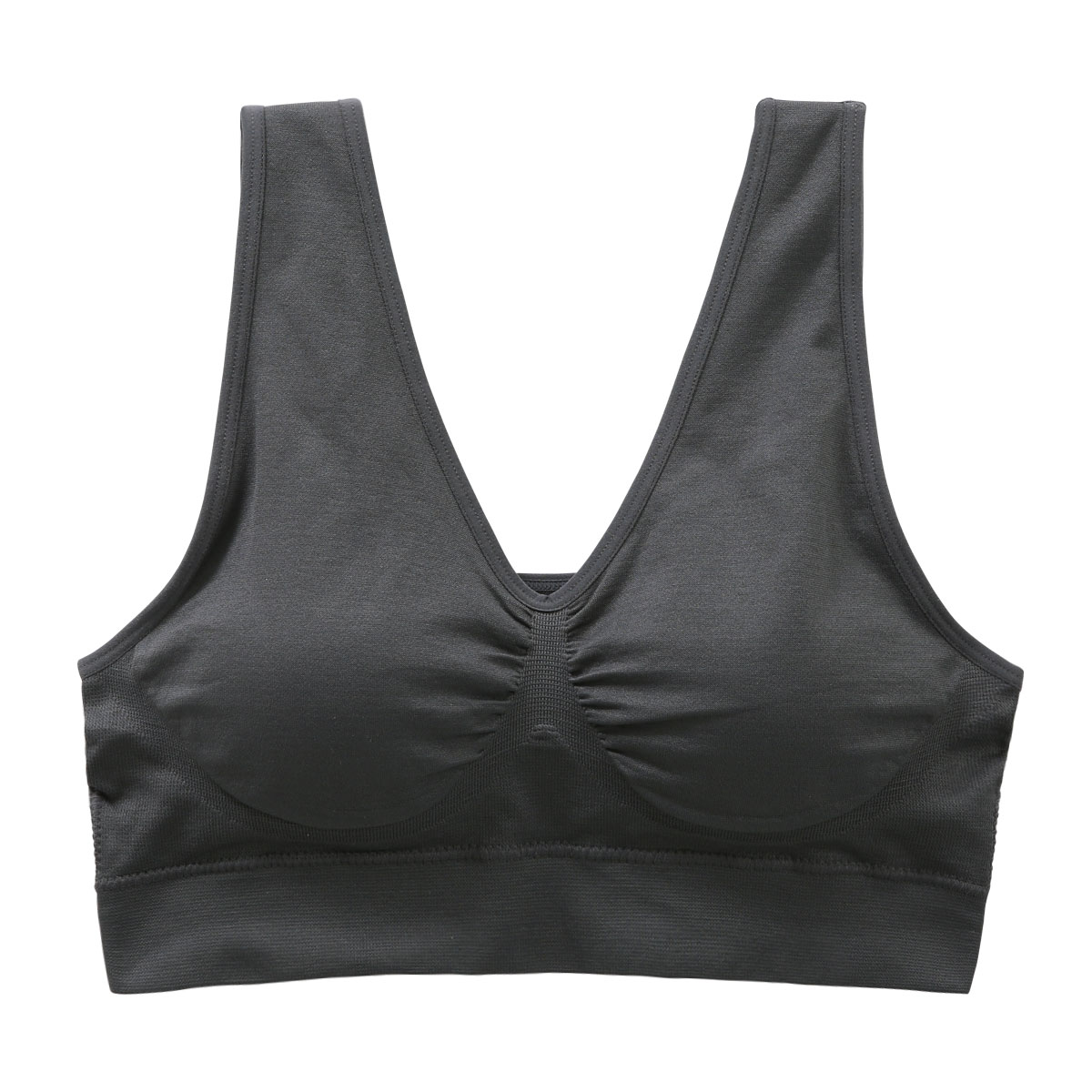 A70からH80まで対応　おやすみ美人のナイトブラ ノンワイヤー ブラジャー ナイトブラ ワイヤレスブラ おやすみブラ 単品(CGY-チャコール-M)