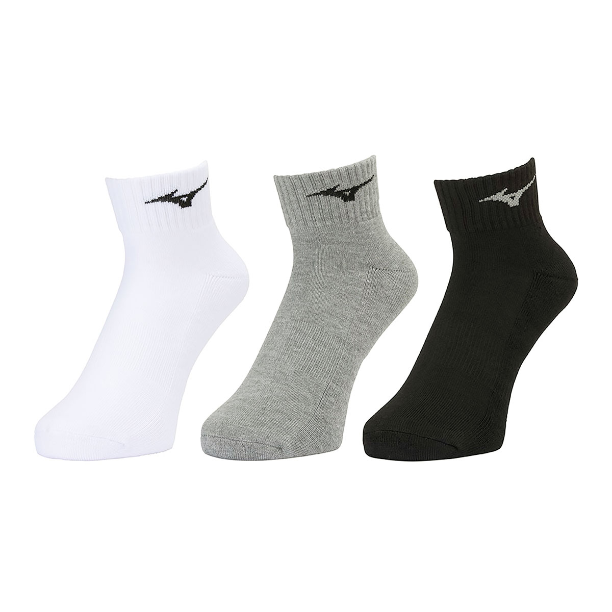 ミズノ MIZUNO ベーシック ソックス 3P ショート丈 ユニセックス 男女兼用 靴下 3足組 レディース メンズ スポーツ 足首丈 23-25cm 25-27cm(MIX-ミックス-23-25cm)