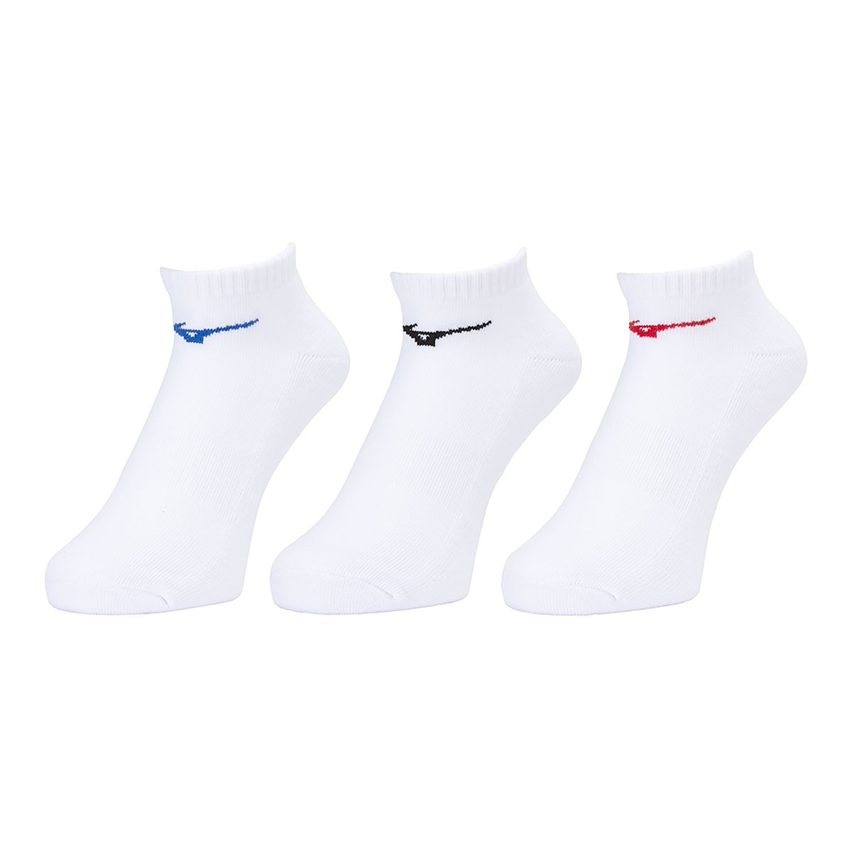 ミズノ MIZUNO ベーシック ソックス 3P アンクル丈 ユニセックス 靴下 3足組 レディース メンズ スポーツ 足首丈 スニーカーソックス 23-27cm(WH1-ホワイト1-23-25cm)