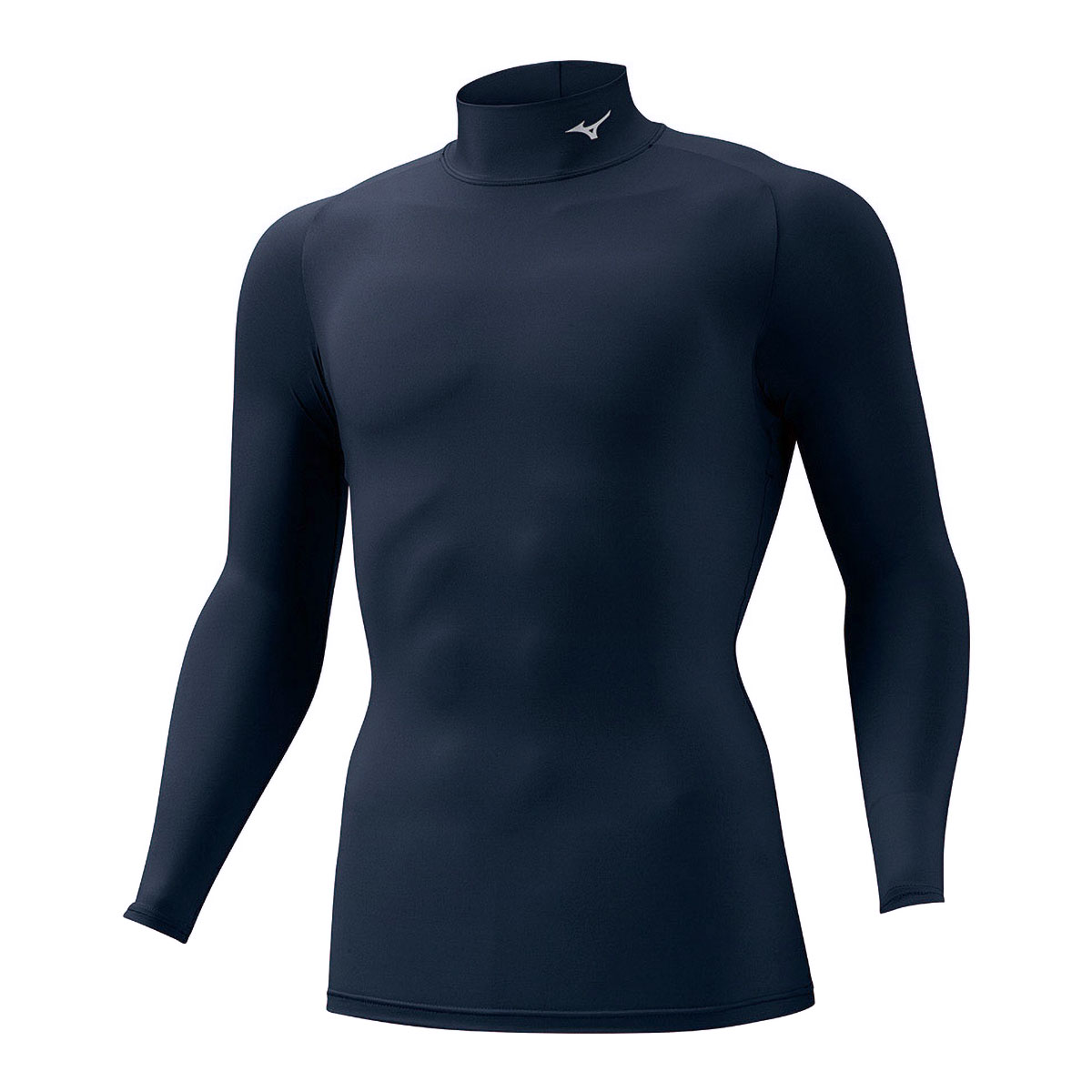 ミズノ MIZUNO バイオギア BIOGEAR シャツ メンズ ハイネック 長袖 コンプレッション スポーツ(NV-ネイビー-S)