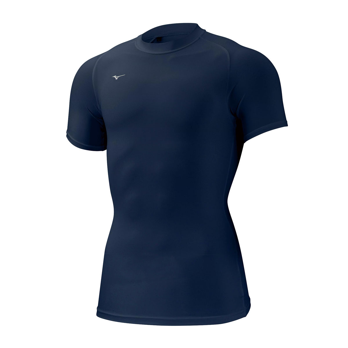 ミズノ MIZUNO バイオギア BIOGEAR シャツ メンズ クルーネック 半袖 コンプレッション スポーツ 丸首(NV-ネイビー-S)