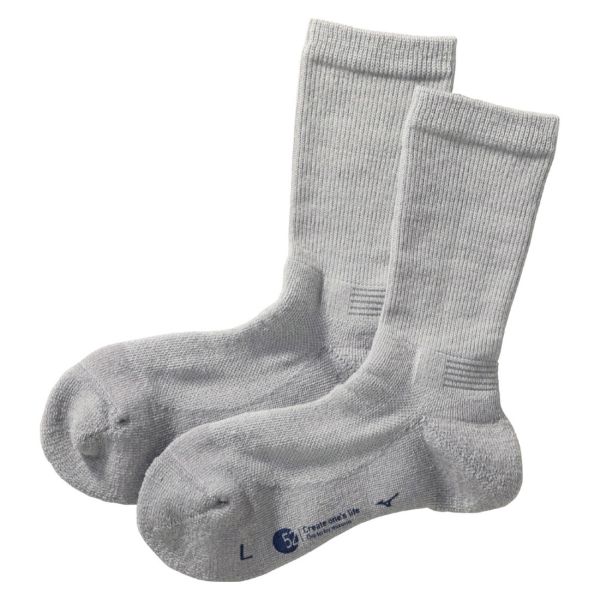 ミズノ MIZUNO ブレスサーモ BREATH THERMO ソックス クルー丈 レディース ウール 中厚 パイル あったか 保温 吸湿発熱