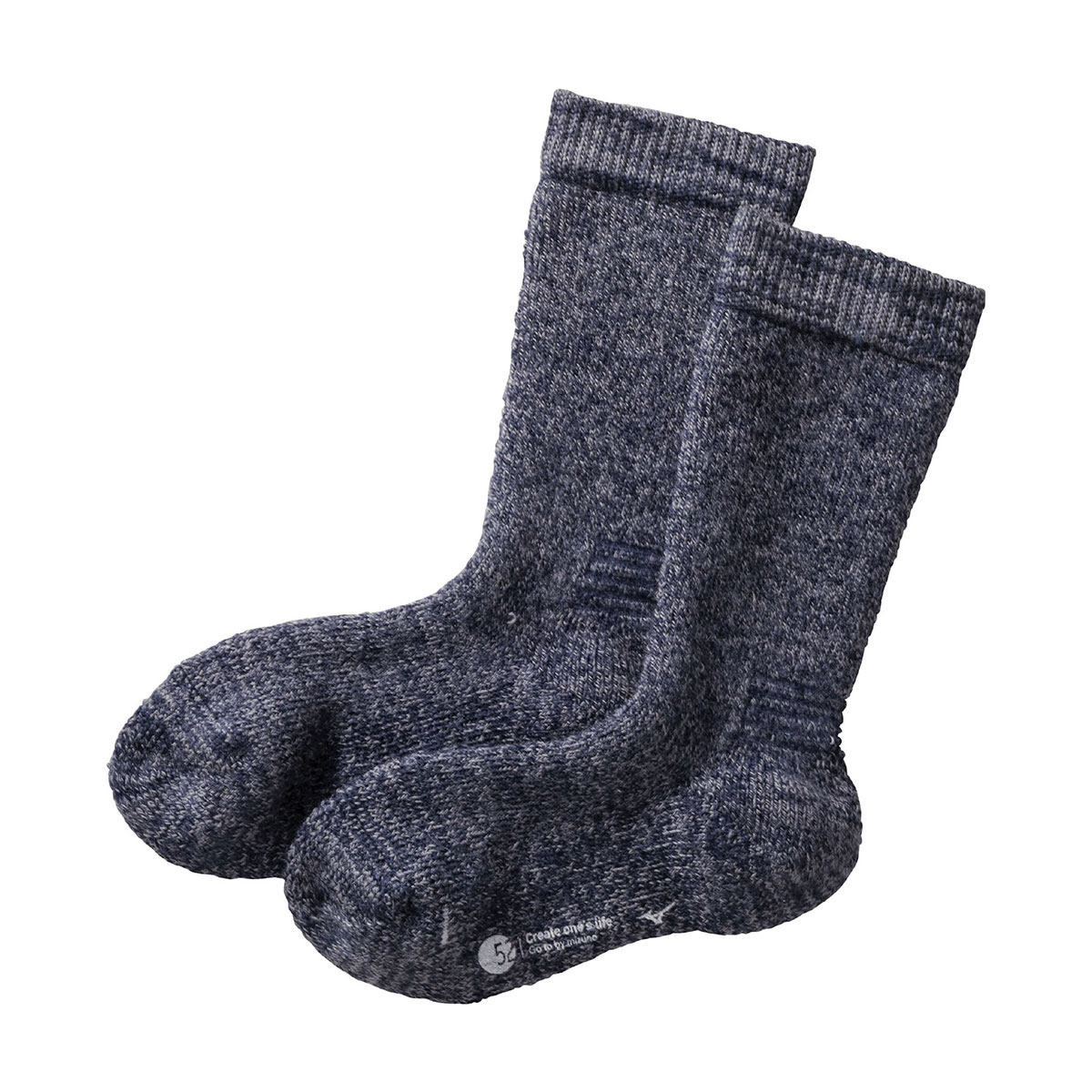 ミズノ MIZUNO ブレスサーモ BREATH THERMO ウール極厚ソックス 吸湿発熱素材 パイル レディース あったか 保温 冷え(NV-ネイビー-22-24cm)