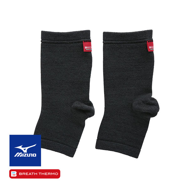 ミズノ MIZUNO ブレスサーモ BREATH THERMO 足首用サポーター 2枚入り スポーツ 保護 ユニセックス 男女兼用 発熱素材 保温 冷え対策