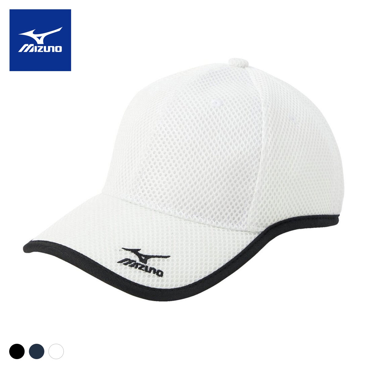 ミズノ クールホールドキャップ メンズ フリーサイズ メッシュ(WH-ホワイト-Free)