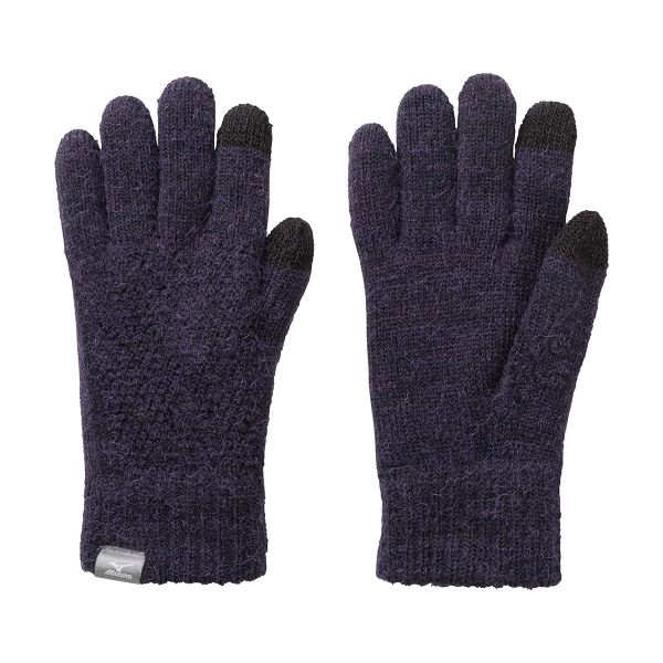 ミズノ MIZUNO ブレスサーモ BREATH THERMO ふわもこ手袋 タッチパネル対応 ML ユニセックス 保温 吸湿発熱 発熱素材 冷え対策 あったか