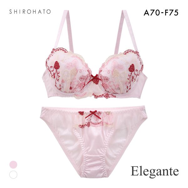 エレガント ロマンティックストロベリー ブラセット ABCDEF 大きいサイズ グラマー ブラジャー ショーツ セット Elegante