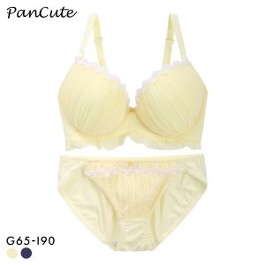パンキュート プリーツジョーゼット ブラセット GHI65-95 グラマー アンダー大きいサイズ 美胸 谷間 盛り胸 PANCUTE