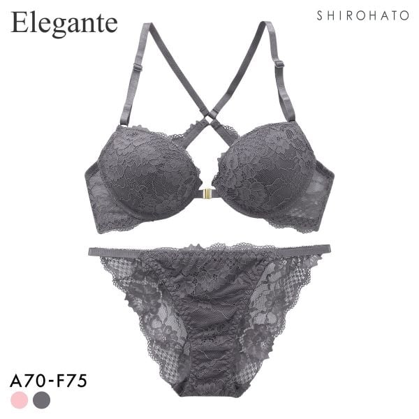 エレガント バッククロス フロントホック ブラセット ABCDEF 脇寄せ 谷間 盛り胸 大きいサイズ グラマー ひびきにくい Elegante