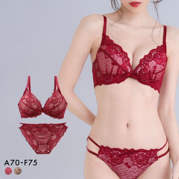 エレガント 脇肉を谷間に変える脇高ブラ シェリーリボン ブラセット ABCDEF 大きいサイズ グラマー 育乳 脇寄せ 盛り胸 寄せ上げ L字 谷間 Elegante