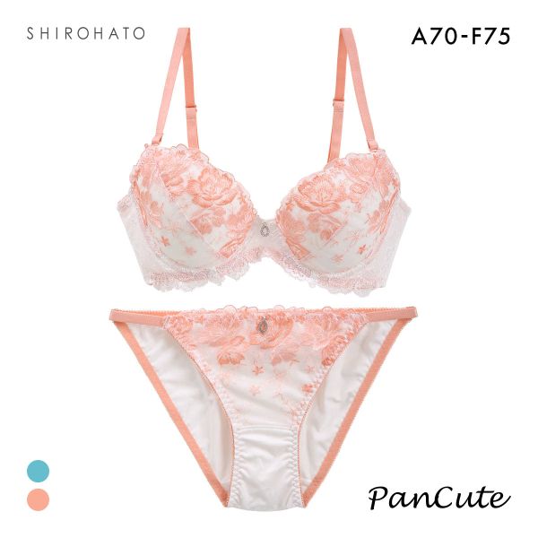 エレガント 脇肉を谷間に変える脇高ブラ フローラルレース ブラセット ABCDEF 盛り胸 寄せ上げ ブラジャー ショーツ 脇寄せ Elegante