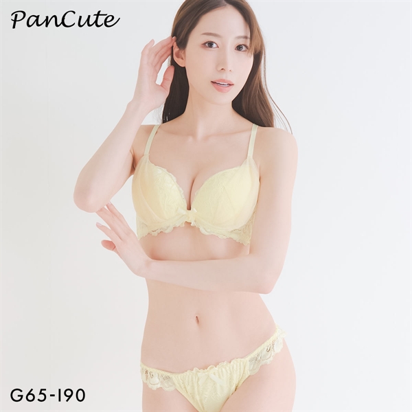 パンキュート 脇肉を谷間に変える脇高ブラ サイドリフト風フラワーレース ブラセット GHI65-95 大きいサイズ グラマー 盛り pancute