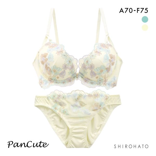 パンキュート チャーミングピオニー ブラセット ABCDEF 大きいサイズ グラマー リフトアップ ブラジャー ショーツ セット