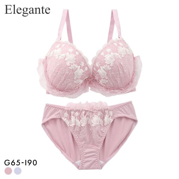 エレガント ロマンティックフリル ブラセット GHI65-95 グラマー アンダー大きいサイズ 脇肉 谷間 Elegante