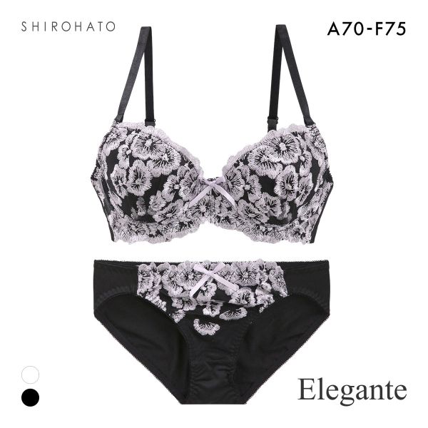 エレガント フラワーブーケレース ブラセット ABCDEF 大きいサイズ グラマー ブラジャー ショーツ セット 谷間 Elegante