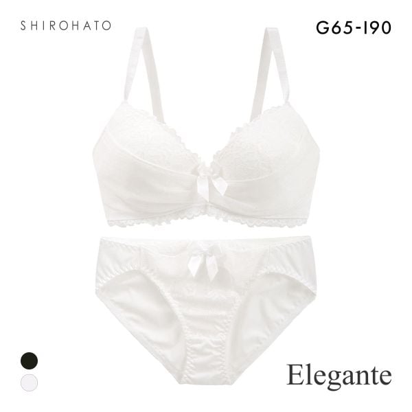 エレガント ラメジョーゼットレース ブラセット GHI65-95 大きいサイズ グラマー 盛り胸 谷間 ブラジャー ショーツ Elegante
