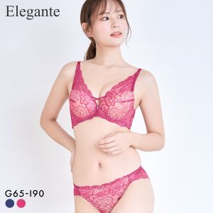 エレガント 脇肉を谷間に変える脇高ブラ プランジクロス ブラセット GHI65-95 ブラジャー ショーツ セット グラマー Elegante
