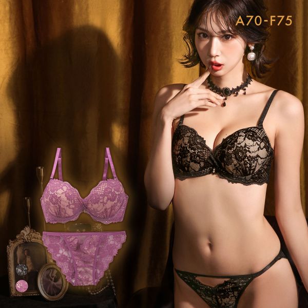 エレガント 脇肉を谷間に変える脇高ブラ グラマラスレーシー ブラセット ABCDEF 大きいサイズ グラマー 盛り胸 寄せ上げ ブラジャー ショーツ 脇寄せ