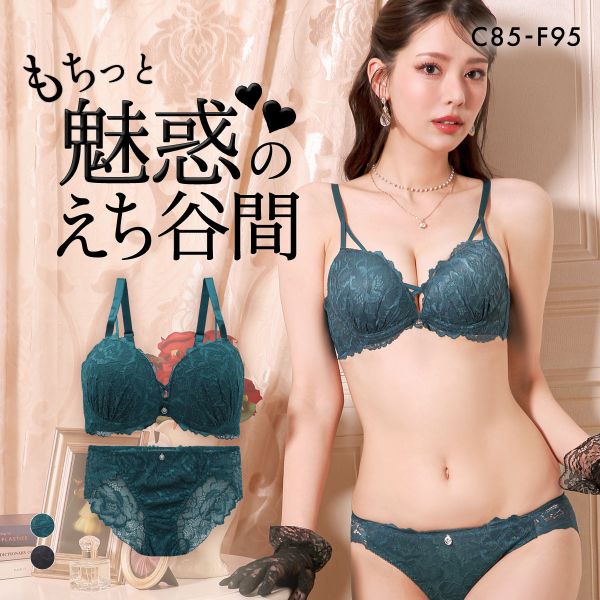 再販 エレガント 脇肉を谷間に変える脇高ブラ シャルムレーシークロス ソフトワイヤー ブラセット CDEF80-95 脇肉 グラマー 谷間  盛り胸 美胸 寄せ Elegant