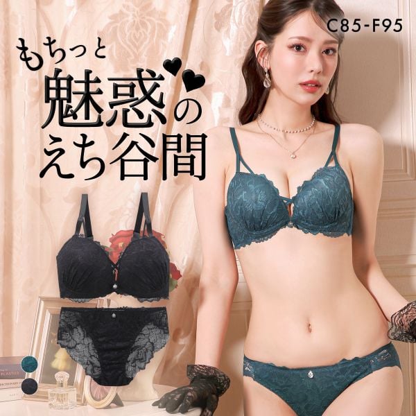 再販 エレガント 脇肉を谷間に変える脇高ブラ シャルムレーシークロス ソフトワイヤー ブラセット CDEF80-95 脇肉 グラマー 谷間  盛り胸 美胸 寄せ Elegant