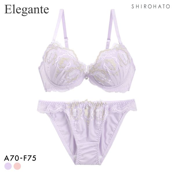 エレガント ロマンティックバニー ブラセット ABCDEF 大きいサイズ グラマー 脇高 谷間 寄せ 盛り胸 ブラジャー ショーツ Elegante