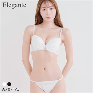 エレガント フロントリング ブラセット ABCDEF 大きいサイズ グラマー 盛り胸 谷間 ブラジャー ショーツ セット Elegante