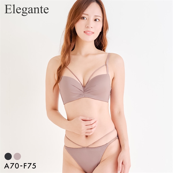 エレガント シンプルデザインストリング ブラセット ABCDEF 盛り 大きいサイズ ブラジャー ショーツ セット 下着 Elegante