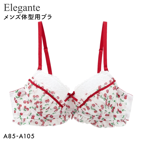 エレガント チェリープリント メンズ体型用ブラジャー メンズブラ MTF アンダー大きいサイズ Elegante