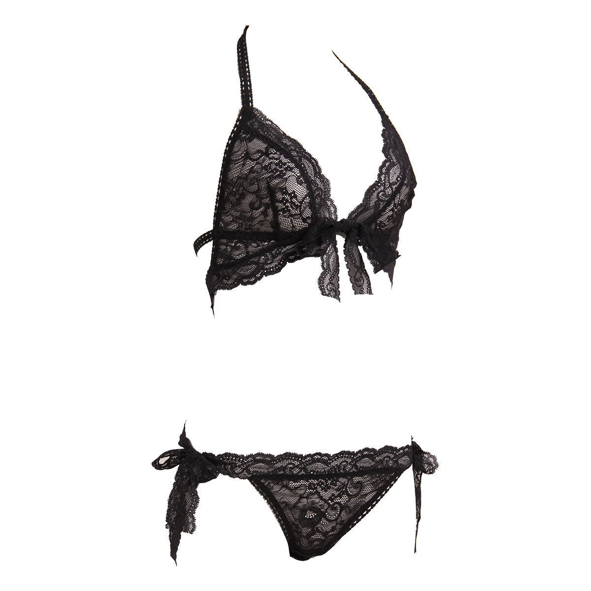 オーバドゥ Aubade Boite a Desir Trikini at figleaves トリキニランジェリー(ブラック-F)