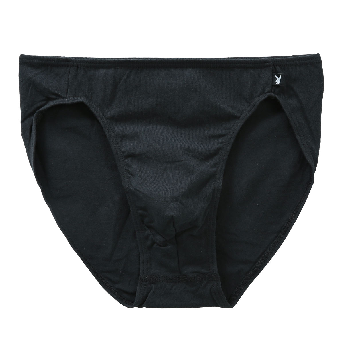 アツギ プレイボーイ PLAYBOY ミニビキニ パンツ フルバック メンズ 前閉じ ショーツ 無地(BK-ブラック-M)