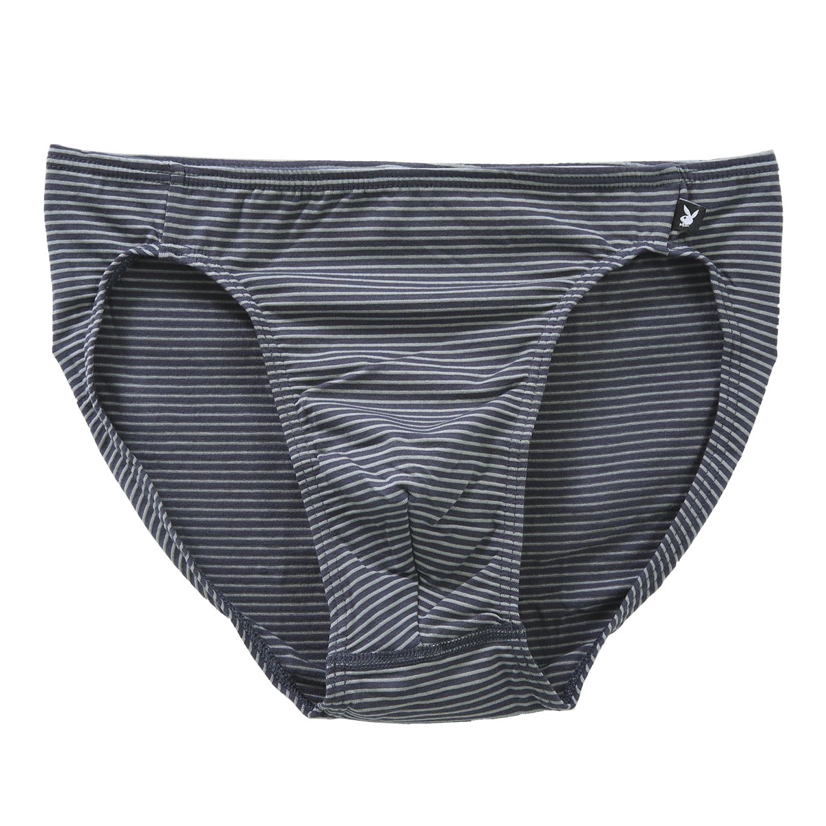 アツギ プレイボーイ PLAYBOY ミニビキニ パンツ フルバック メンズ 前閉じ ショーツ ボーダー(NV-ネイビー-M)