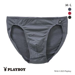アツギ プレイボーイ PLAYBOY ミニビキニ パンツ フルバック メンズ 前閉じ ショーツ ボーダー