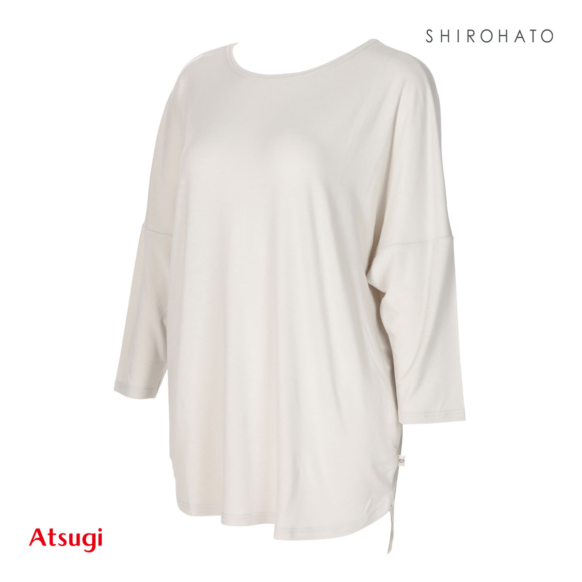 アツギ ATSUGI クリアビューティアクティブ ヨガウェア Tシャツ 7分袖 トップス レディース(LGY-薄グレー-Free)