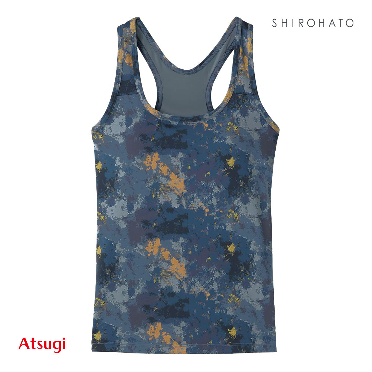 アツギ クリアビューティアクティブ ヨガウェア カップ付きタンクトップ ATSUGI トップス レディース(NV-ネイビー-M)