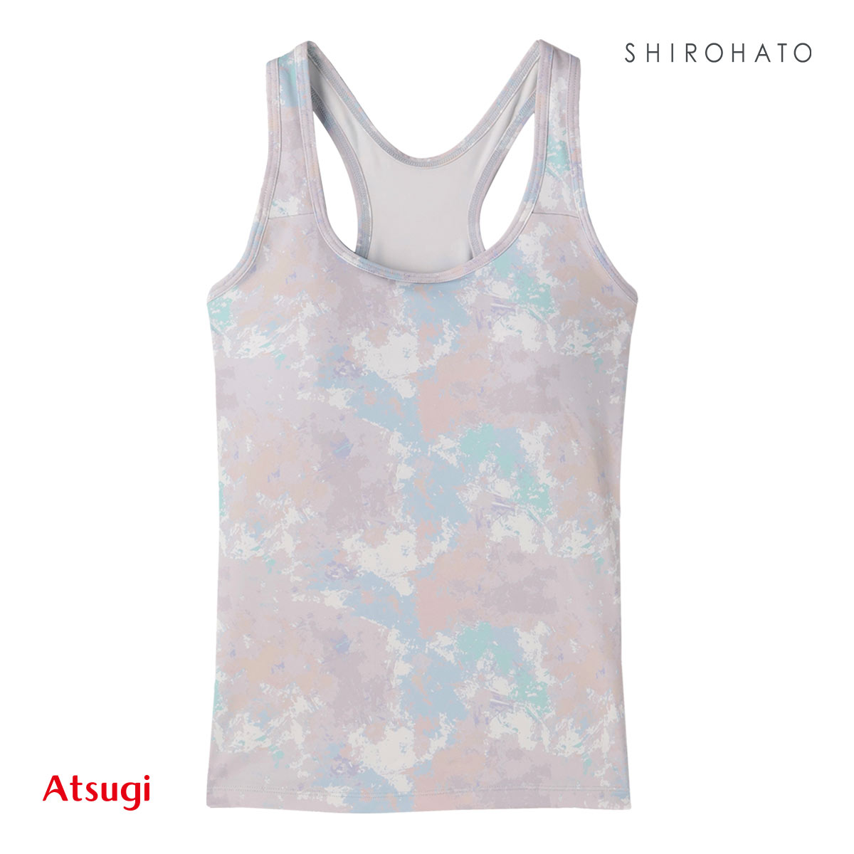 アツギ クリアビューティアクティブ ヨガウェア カップ付きタンクトップ ATSUGI トップス レディース(LPU-薄パープル-M)