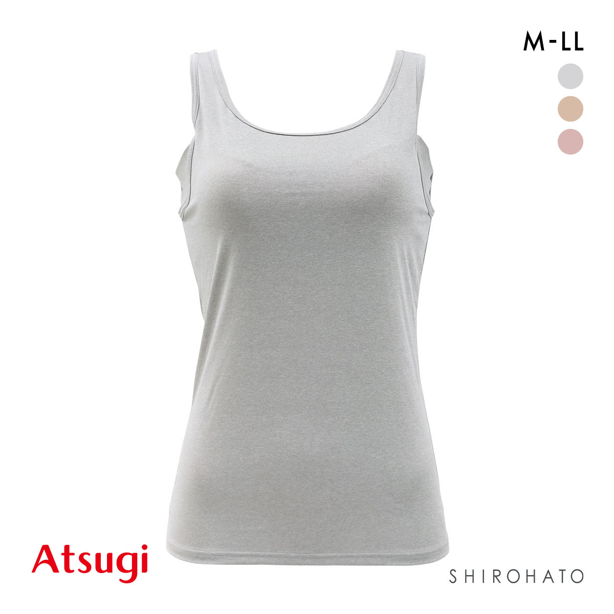 アツギ フリーラ カップ付きタンクトップ ATSUGI(GY-グレー-M)