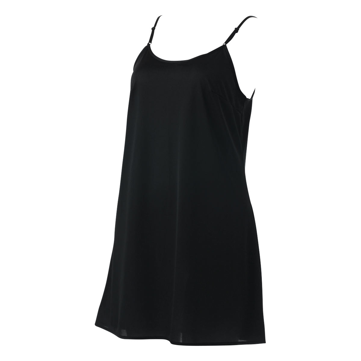 アツギ ATSUGI ヌードメイク NUDE Make スリップ ロング キャミソール インナー 吸汗速乾 静電気(BK-ブラック-M)