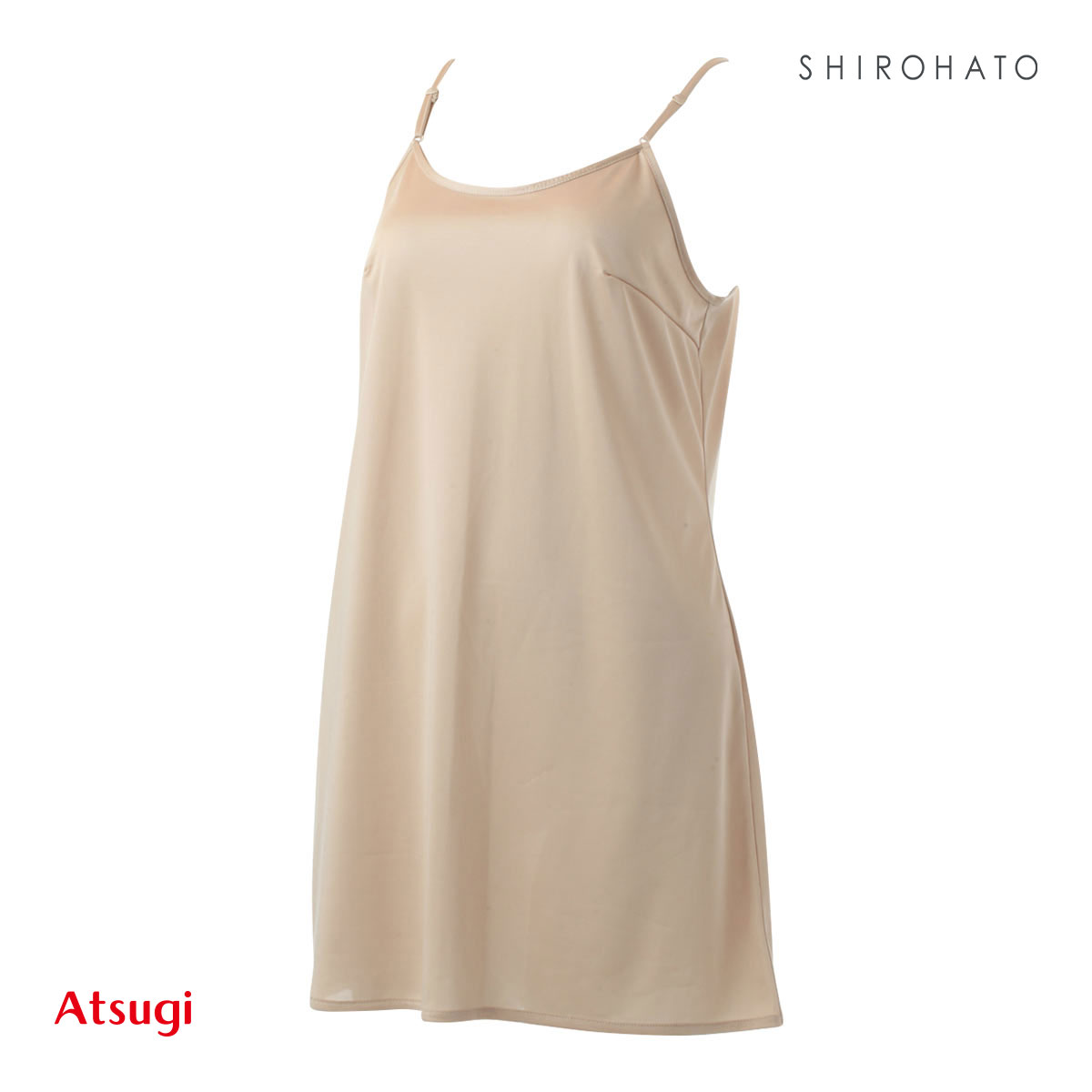 アツギ ATSUGI ヌードメイク NUDE Make ワンピースペチコート スリップ インナー レディース 75cm丈(BE-ベージュ-M)