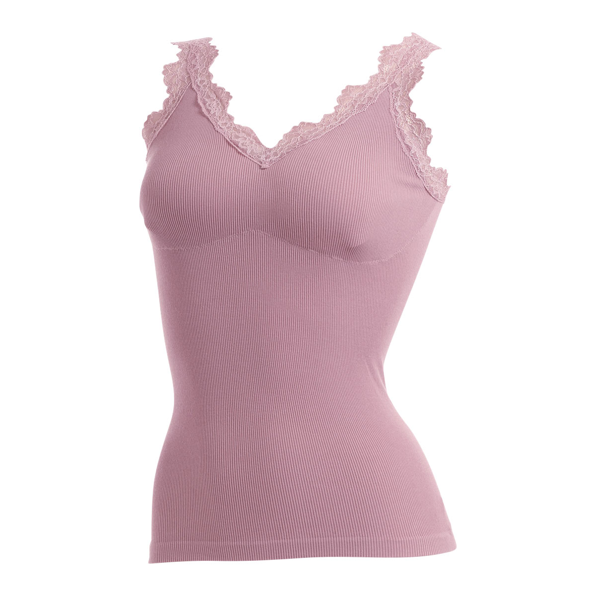 アツギ ATSUGI ヌードメイク NUDE Make 成型リブ キャミソール インナー カップ付き(PI-ピンク-M)