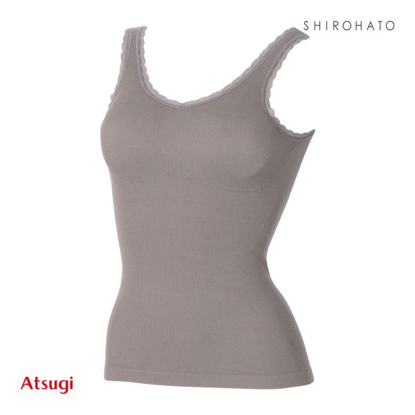 アツギ ATSUGI ヌードメイク NUDE Make 成型リブ カップ付き インナー タンクトップ レディース