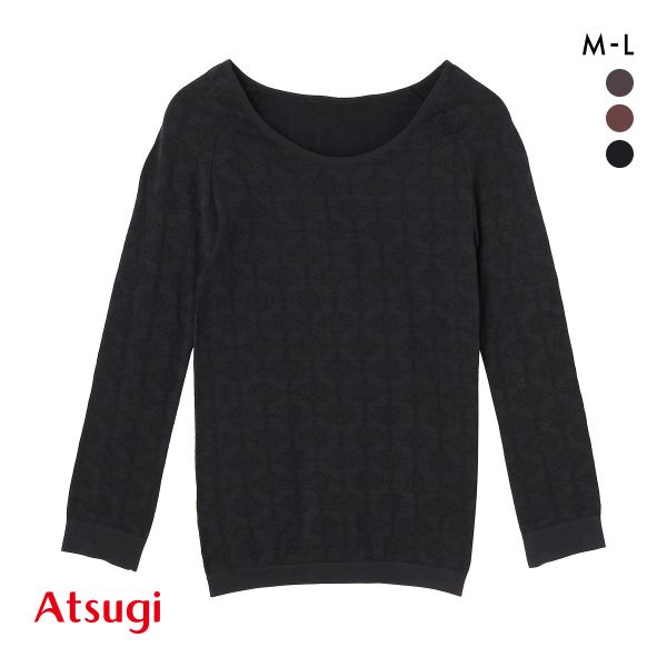 アツギ ATSUGI 着るタイツ オーナメント柄 八分袖