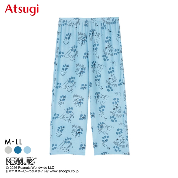 アツギ PEANUTS 7分丈カプリパンツ ボトムス レディース スヌーピー ATSUGI