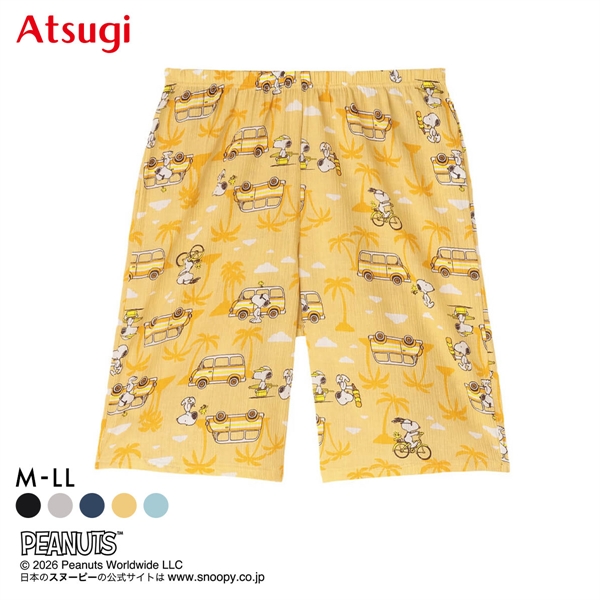 アツギ PEANUTS 5分丈パンツ ボトムス ステテコ スヌーピー レディース ATSUGI
