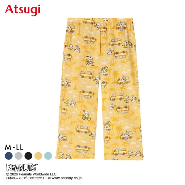 アツギ PEANUTS 7分丈パンツ ステテコ ボトムス スヌーピー レディース ATSUGI
